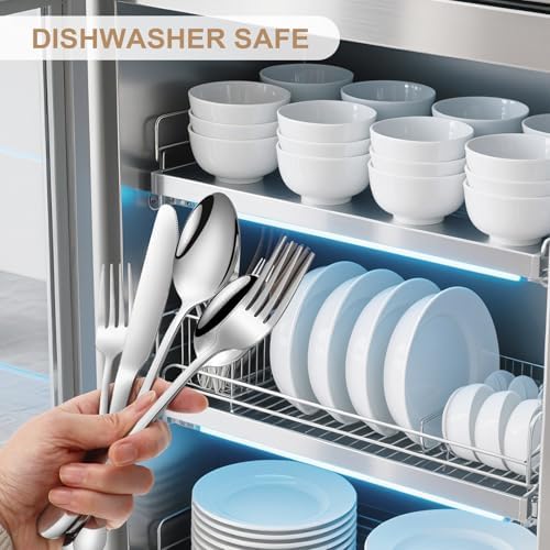 30-Piece Silverware Set for 6, Food Grade Stainless Steel Flatware