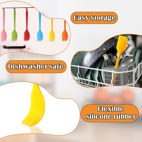 28-Piece Mini Silicone Spatula Set, 8.3 Inch