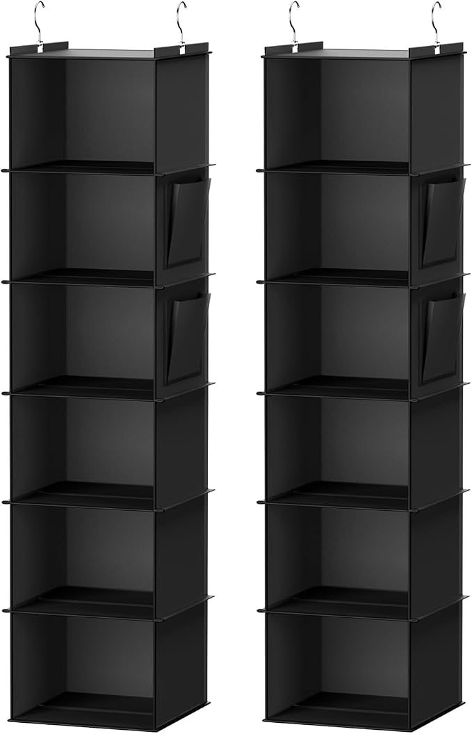 YOUDENOVA Hanging Closet Organizer, 6-Shelf Closet Hanging Storage Shelves by YOUDENOVA