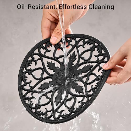 SMARTAKE 6 Set Silicone Trivet Mats for Hot Dishes Pots and Pans
