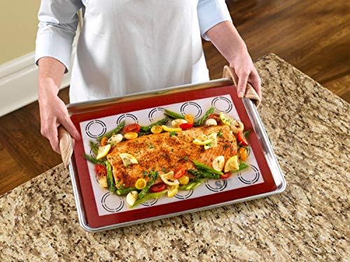 LotFancy Silicone Baking Mat, 2 Pack Non Stick Macaron Baking Liner