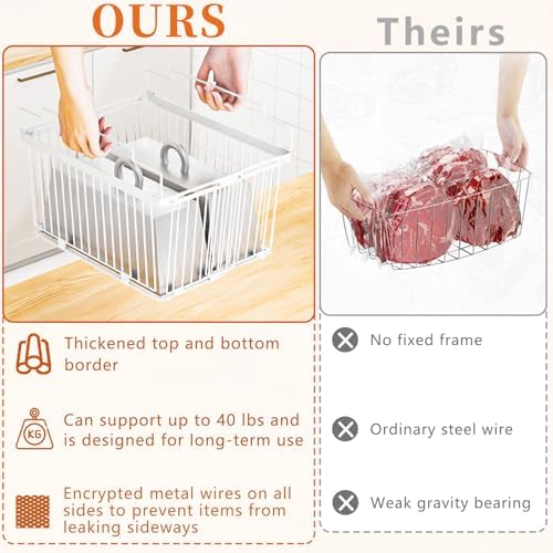 Large Freezer Organizer Bins for 5 to 9 Cu.Ft, 3 Pack