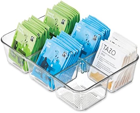 iDesign Clear Tea Bag & Sugar Packet Organizer