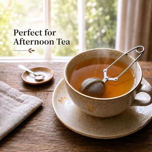 3-Pack Fine Mesh Tea Ball Infusers with Long Handles, Stainless Steel