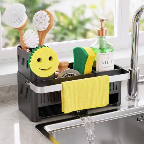 Nieifi ABS Sponge Holder, Black