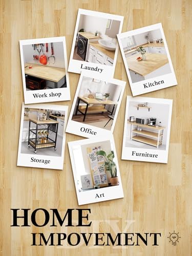 4FT Butcher Block Countertop – 50′′ x 25′′ x 1.5′′ Solid Birch Wood