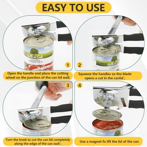 Commercial Can Opener Heavy Duty,Effortless Easy Turn Design for Large