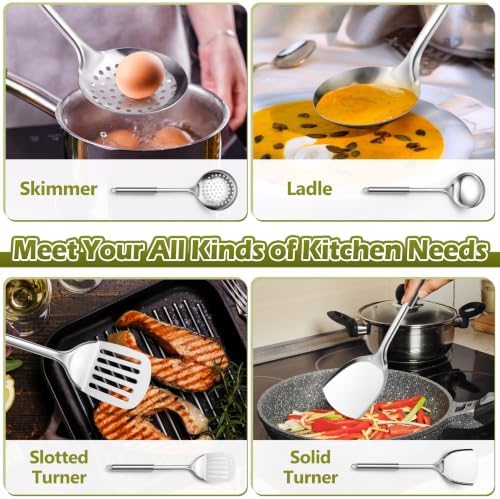 E-far 10-Piece Stainless Steel Kitchen Utensil Set with Holder