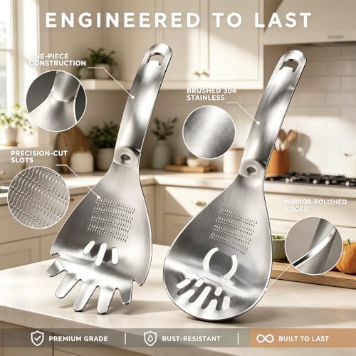 5-in-1 Stainless Steel Cooking Spoon, Multifunctional Kitchen Utensil