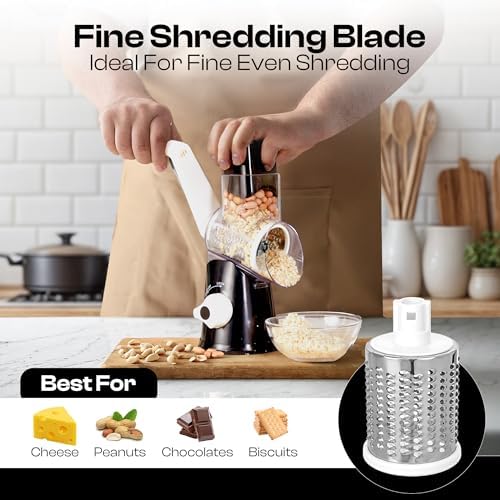 Rotary Cheese Grater Hand Crank - Cheese Shredder Hand Crank with