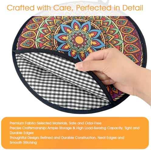 2 Pack 12" Tortilla Warmer Pouch | Mandala Print Microwaveable