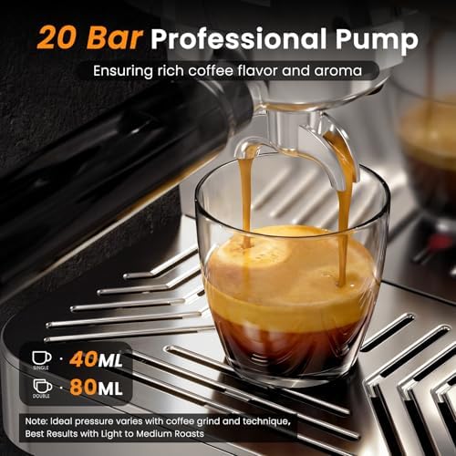 Espresso Machine, 20 Bar with Steam Wand