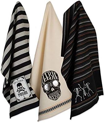 DII Happy Halloween Dishtowel Collection Embellished Cotton Kitchen