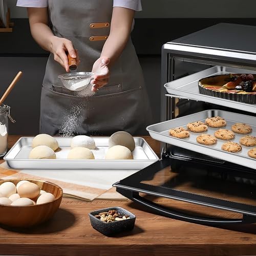Homikit Stainless Steel Quarter Sheet Pan with Loaf Pan Set of 6