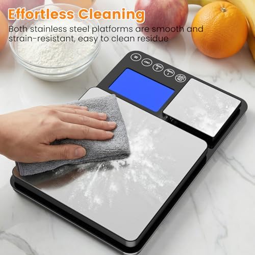 KKZ 0.001oz/33lb Kitchen Scale, Dual Platform Food Scale Grams and