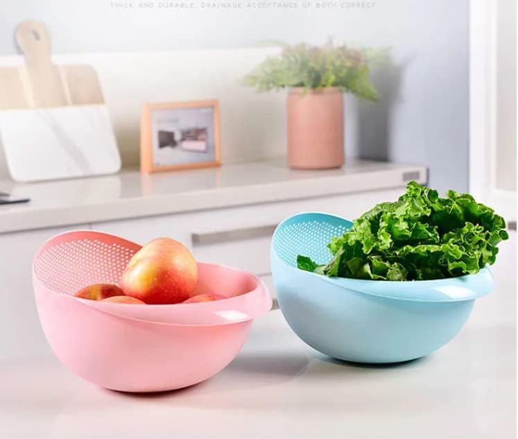 Kitchen Colander Bowl Combo Strainer for Rice, Pasta, Vegetables