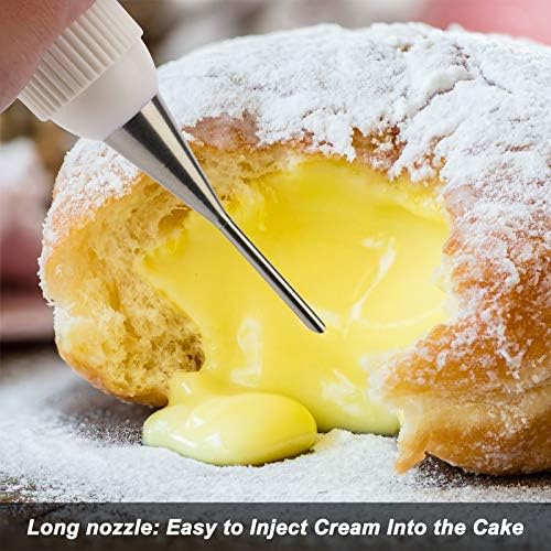 Kasmoire 11 Pcs Extra Large Piping Tip Set,Stainless Steel Cake