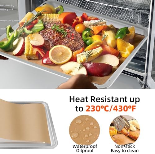 4 Pcs Air Fryer Liners and 100 Pcs Parchment Paper for Breville