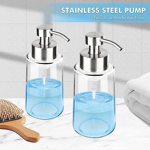 Thick Glass Soap Dispenser with Rust Proof Stainless Steel Pump, Clear