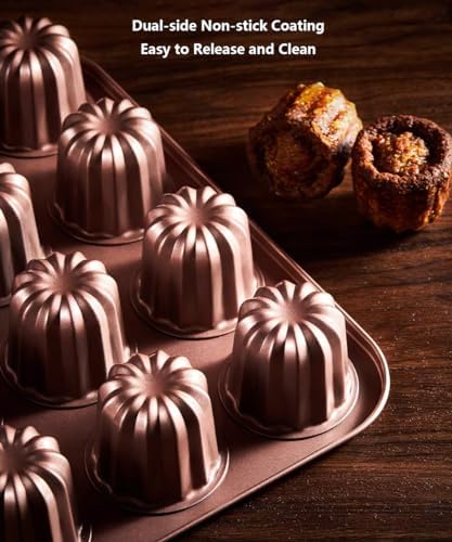 Cannele Mold Nonstick Muffin Cupcake Pan Carbon Steel Canele Cake