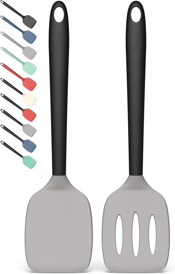 Coukre 2 Pack Silicone Spatula Set, High Heat Resistant, BPA Free Kitchen by Coukre