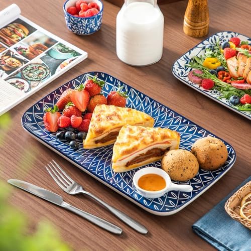 vancasso SELENE Porcelain Serving Platters Set of 3, 16/14/12 Inch