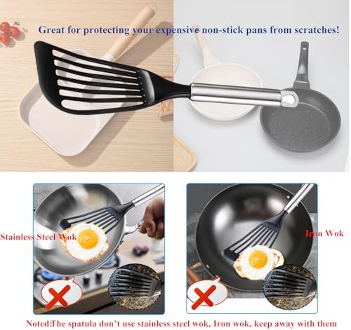 Tenta Kitchen Nonstick cookware Thin Fish Spatula Turner Flexible