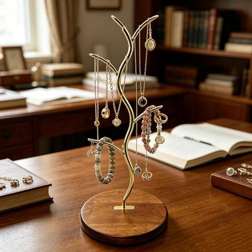 Mi hogar Leaf-Shaped Mug Tree Stand for Kitchen Counter, Modern