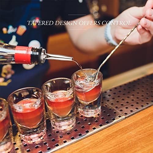 Chengu 72 Pcs Metal Pour Spout for Liquor Bottles, Silver
