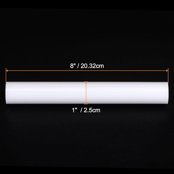 HARFINGTON Acrylic Clay Roller 8 Inch x 1 Inch Solid Non-Stick Plastic Round - Image 2