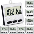 Xuhal 8 Pack Digital Magnetic Kitchen Timers, Black