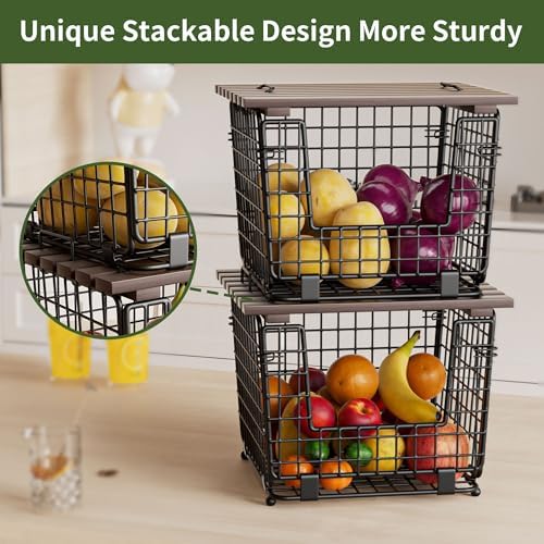 2 Pack Stackable Potato and Onion Storage Bins