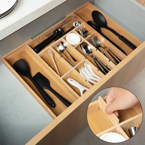 Talented Kitchen Expandable Silverware Drawer Organizer - Adjustable