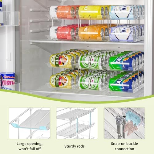 Can Organizer for Pantry, Stackable Food Pantry Storage Rack, 6 Tier