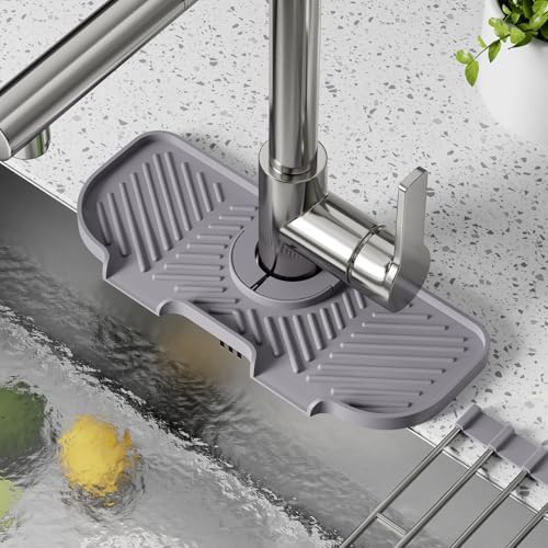 Faucet Mat for Kitchen Sink,6° Slope Sink Splash Guard,Splash Guard