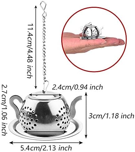 Loose Leaf Tea Infuser, 4PCS Tea Strainer Stainless Steel Tea Ball