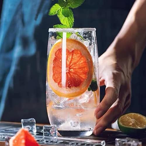 QAPPDA Drinking Glasses Set of 12, 16 oz Highball Glasses with Straws