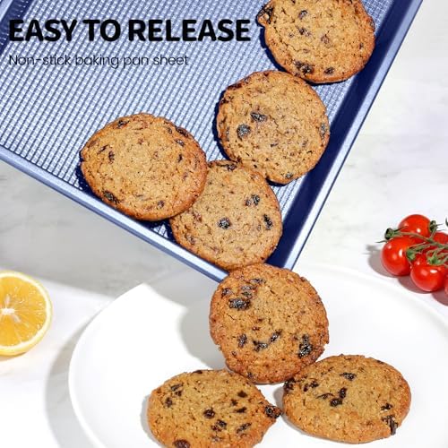 Vinino Baking Sheet Set of 3, Cookie Sheets For Baking with Square