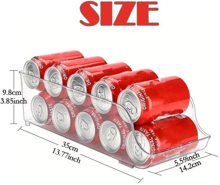 Clear Plastic Soda Can Dispenser for Refrigerator