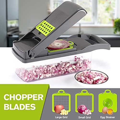KEOUKE 12-in-1 Vegetable Chopper, Grey