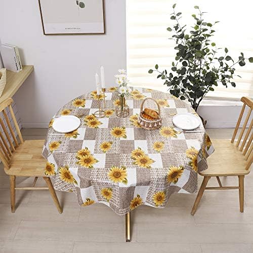 Pioggia Vinyl Tablecloth with Flannel Backed Waterproof Oil-Proof PVC
