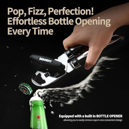 Classic Multifunction Can Opener and Bottle Opener Easy to Use, Razor