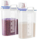 2 Pcs 5.5Lbs Rice Storage Container, Rice Container with Measuring Cup