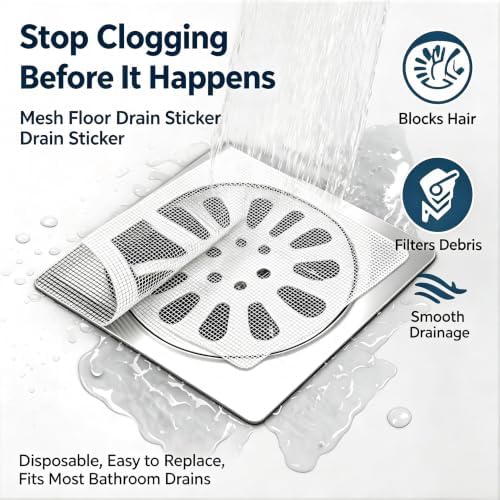 10PACKS Disposable Drain Covers for Shower Filter Patches Hair Catcher