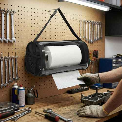 Portable Garage Paper Towel Holder