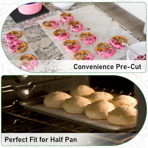 EcoDispose 500 Pcs Non-Stick Parchment Paper Baking Sheets