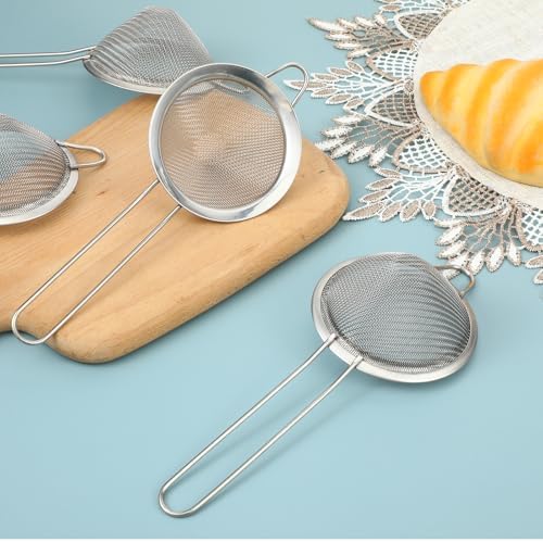 20packs Small Fine Mesh Strainer with Handle 3.3" Stainless Steel Tea
