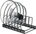 Toplife Pot Lids Organizer Rack for Cabinet and Countertop, 7+ Pan