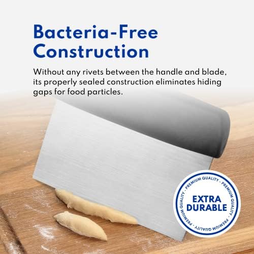 New Star Foodservice Bakery-Grade Stainless Steel Dough Scraper with