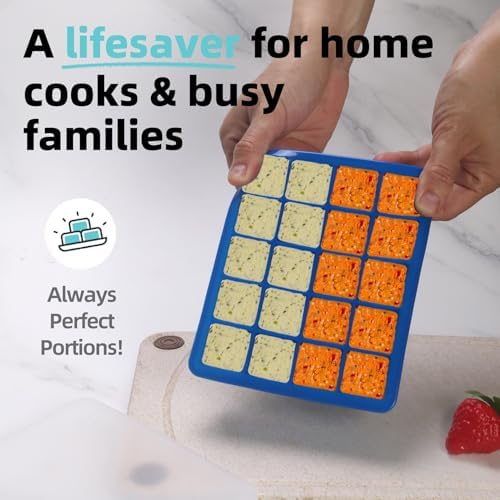 1 Tbsp & 2 Tbsp Silicone Freezer Molds - Perfect for Storing Garlic